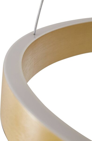 Lampa wisząca Yonam Lucande, możliwość ściemniania, mosiężny / złoty, salon / jadalnia, metal, nowoczesny