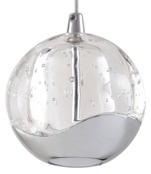 Lampa wisząca szklana Hayley Lucande, przezroczysty / transparentny, salon / jadalnia, szkło, nowoczesny
