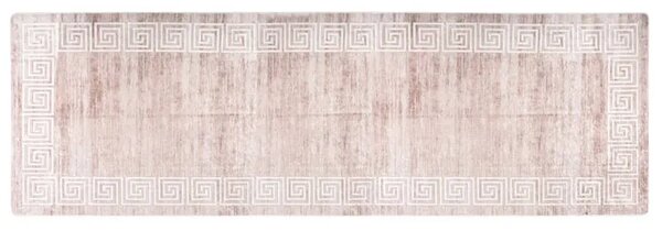 Prostokątny beżowy dywan w grecki wzór 80x300 cm F1-W51