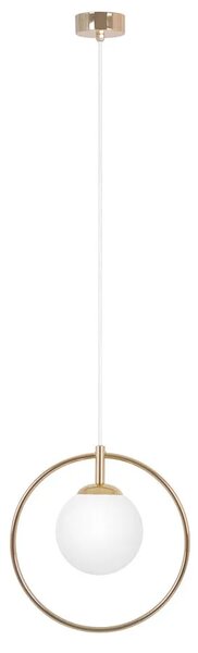 Złota lampa wisząca glamour ze szklanym białym kloszem - 4X A667 A5-Z38