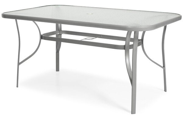 Stół ogrodowy PORTO 150x90 cm - srebrny