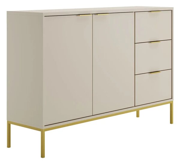 Komoda na nóżkach w stulu glamour kaszmir + złoty B0-G08