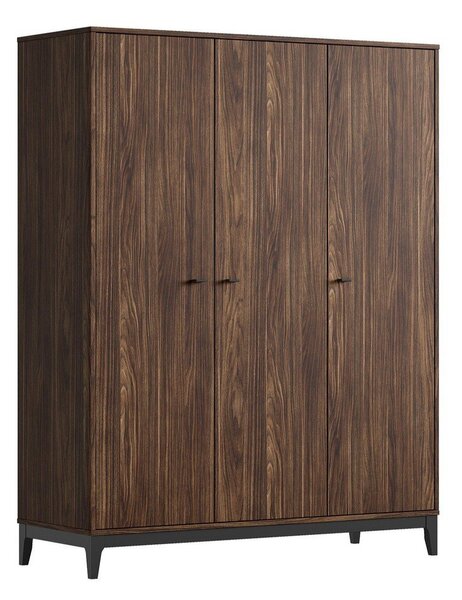 Szafa w dekorze orzecha w ciemnym naturalnym kolorze 148x190x55 cm Ilyas – Vipack