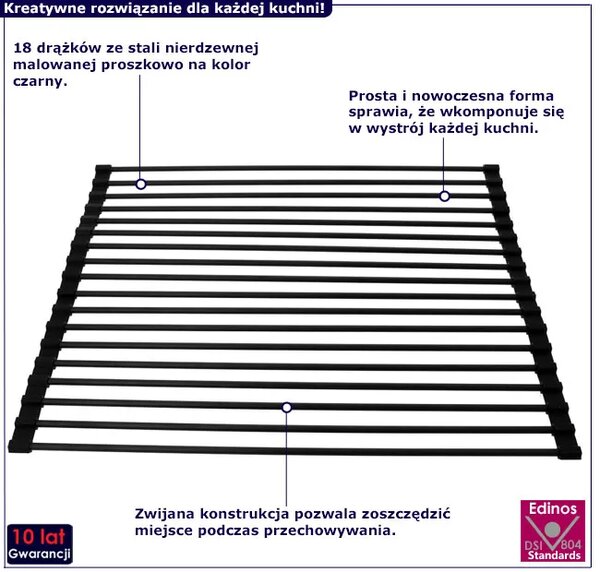 Zwijany ociekacz na naczynia i garnki A4-N23