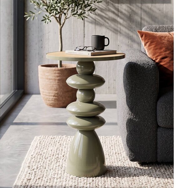 Metalowy okrągły stolik ø 45,5 cm Metal Console – Mauro Ferretti