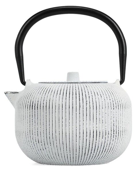 Czarno-biały żeliwny dzbanek do herbaty z sitkiem 350 ml Sencha – S|P Collection