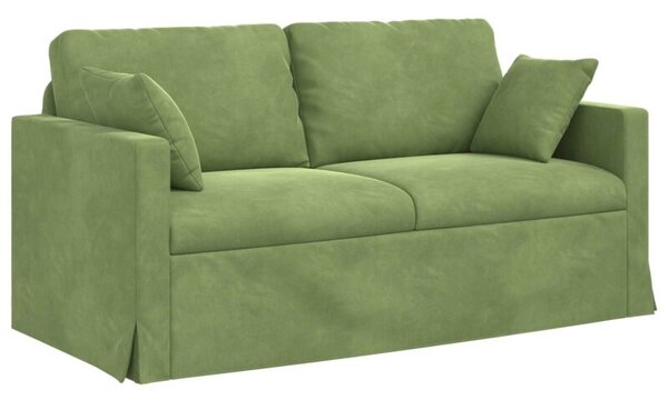 ModuÅowa kanapa aksamitna w kolorze jasnozielonym z ergonomicznym designem