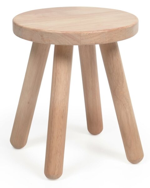 Stołek dziecięcy z drewna kauczukowego Kave Home Dilcia, ø 24 cm