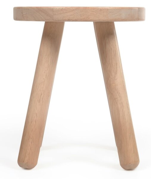 Stołek dziecięcy z drewna kauczukowego Kave Home Dilcia, ø 24 cm