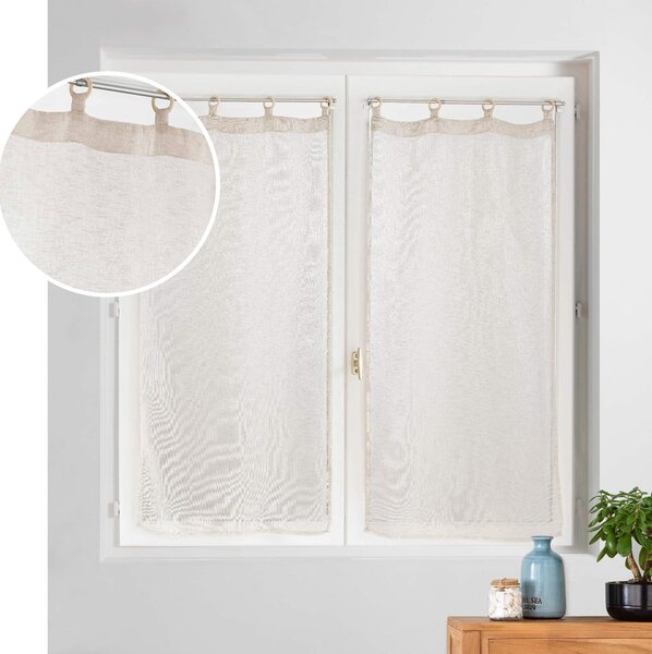 Beżowe firanki zestaw 2 szt. 60x120 cm Minalisa – douceur d'intérieur