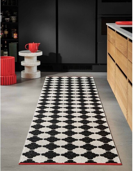 Czarno-biały chodnik odpowiedni na zewnątrz 70x225 cm Marre Black Coral – Pappelina