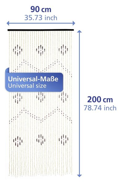 Bambusowa zasłona na drzwi w naturalnym kolorze 90x200 cm – Maximex
