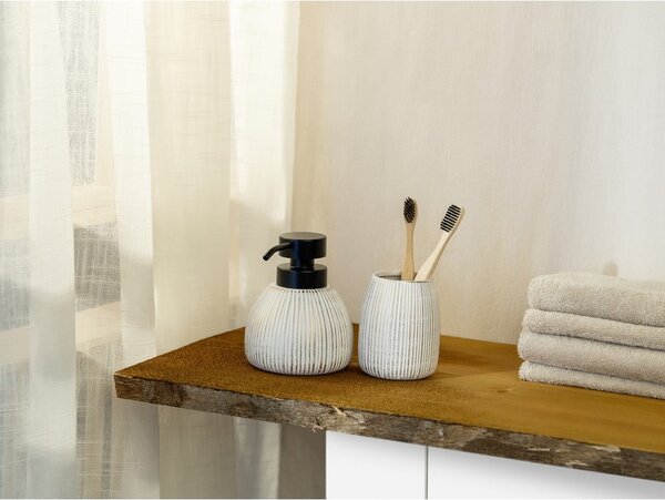 Ceramiczny kubek na szczoteczki do zębów w biało-złotym kolorze Pascoli – Wenko