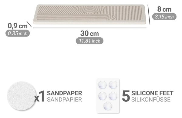 Beżowa podkładka do naczyń okrzemkowa (z diatomitu) 30x8 cm Damon – Wenko