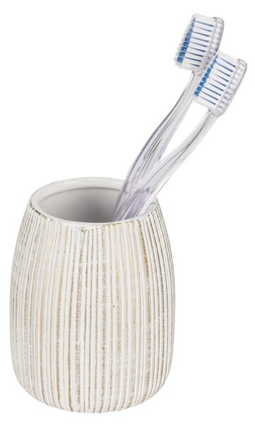 Ceramiczny kubek na szczoteczki do zębów w biało-złotym kolorze Pascoli – Wenko