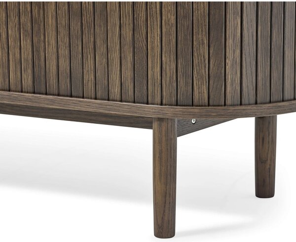 Brązowa szafka pod TV w dekorze dębu 180x56x40 cm Meta – Unique Furniture
