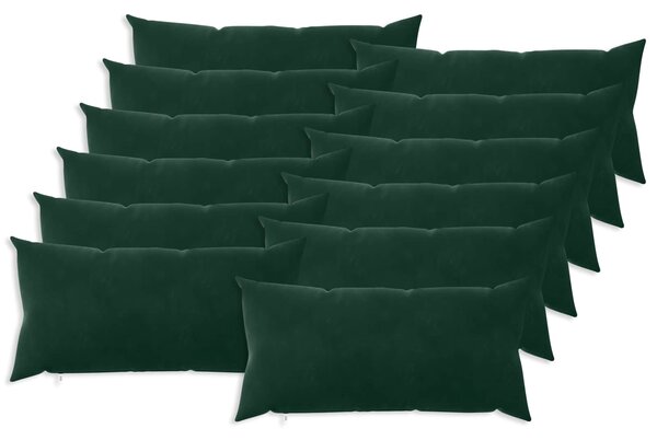 Poszewka na poduszkę 12 pcs HEERLEN Ciemnozielony 40 x 80 cm