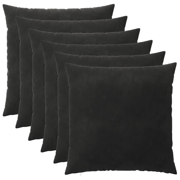 Poszewka na poduszkę 6 pcs HEERLEN Czarny 80 x 80 cm Welur
