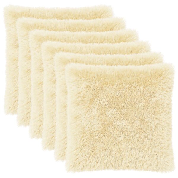 Poszewka na poduszkę 6 pcs HEERLEN kremowy 80 x 80 cm Fleece PV