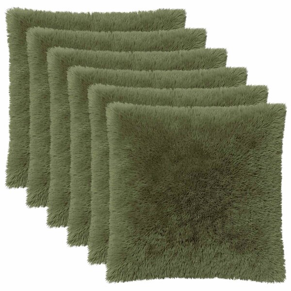 Poszewka na poduszkę 6 pcs HEERLEN zielony 80 x 80 cm Fleece PV