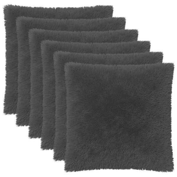 Poszewka na poduszkę 6 pcs HEERLEN Czarny 80 x 80 cm Fleece PV