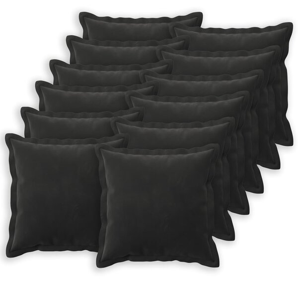 Poszewka na poduszkę 12 pcs HOUTEN Czarny 50 x 50 cm Welur