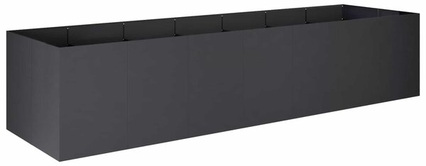 Doniczka ogrodowa Czarny 280 x 80 x 60 cm Stal zimnogięta