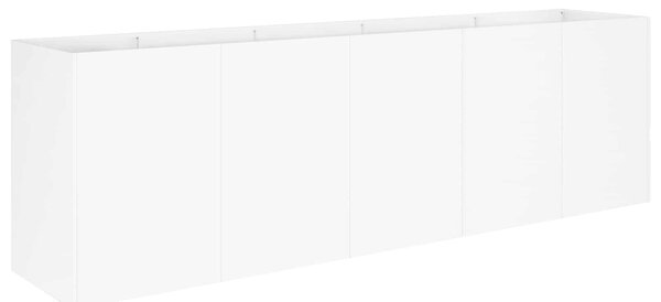 Doniczka ogrodowa Biały 200 x 40 x 60 cm Stal zimnogięta