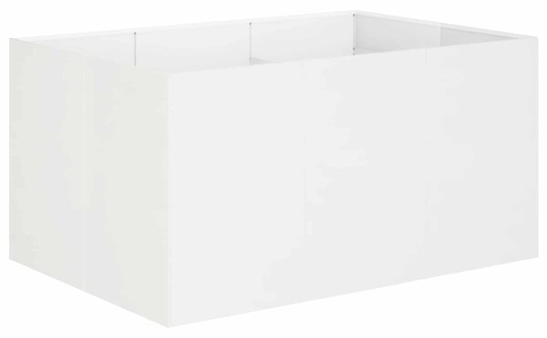 Doniczka ogrodowa Biały 120 x 80 x 60 cm Stal zimnogięta
