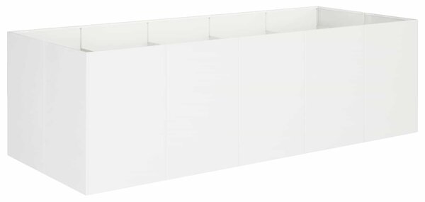 Doniczka ogrodowa Biały 200 x 80 x 60 cm Stal zimnogięta