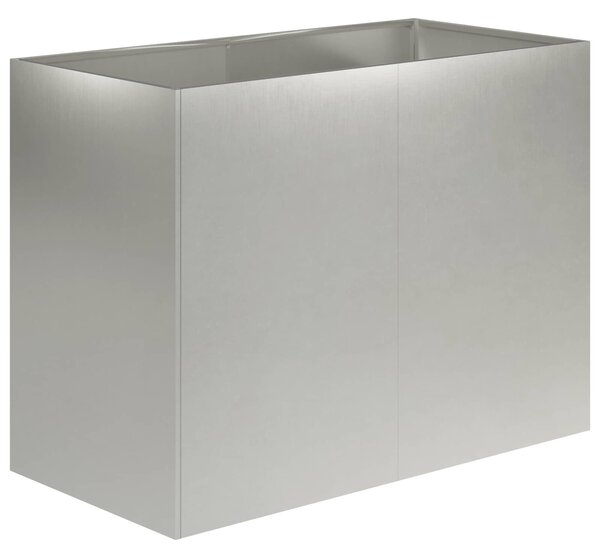 Doniczka ogrodowa srebrny 80 x 40 x 60 cm Stal nierdzewna