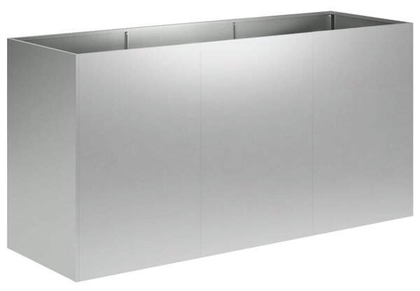 Doniczka ogrodowa srebrny 120 x 40 x 60 cm Stal ocynkowana