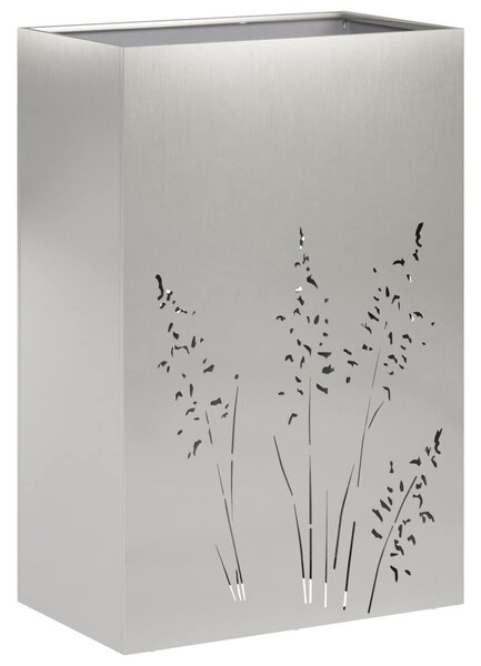 Doniczka ogrodowa srebrny 50 x 30 x 75 cm Stal nierdzewna
