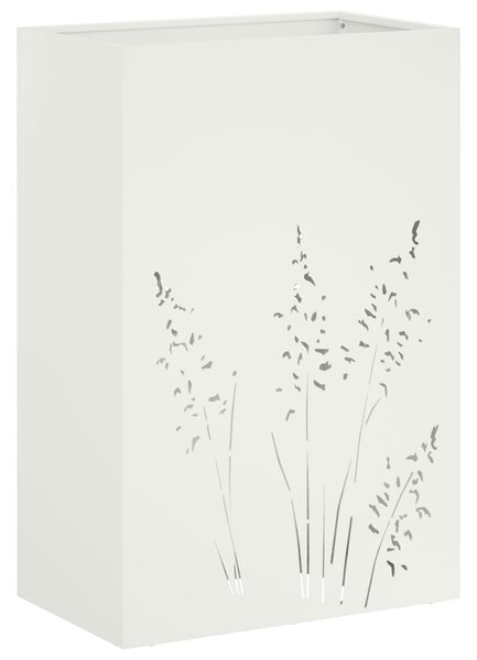 Doniczka ogrodowa Biały 50 x 30 x 75 cm Stal zimnogięta