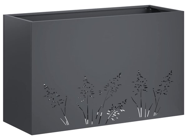 Doniczka ogrodowa antracytowy 80 x 20 x 49 cm Stal zimnogięta