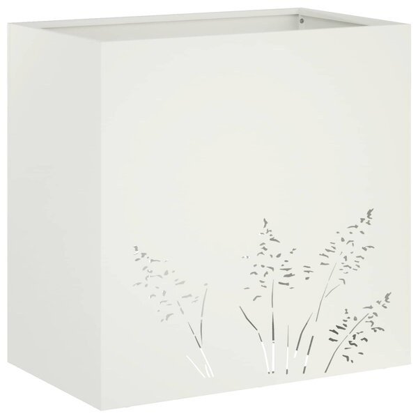 Doniczka ogrodowa Biały 50 x 30 x 49 cm Stal zimnogięta