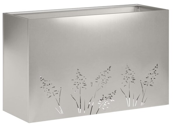 Doniczka ogrodowa srebrny 80 x 20 x 49 cm Stal nierdzewna