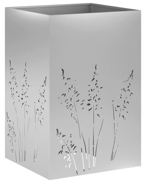 Doniczka ogrodowa srebrny 50 x 50 x 75 cm Stal ocynkowana