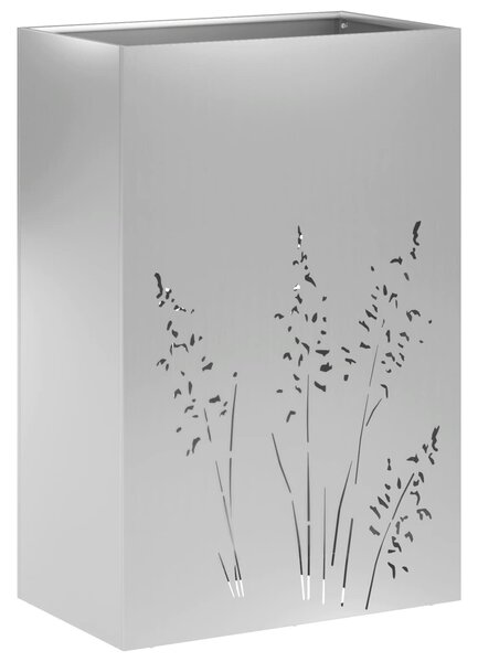 Doniczka ogrodowa srebrny 50 x 30 x 75 cm Stal ocynkowana