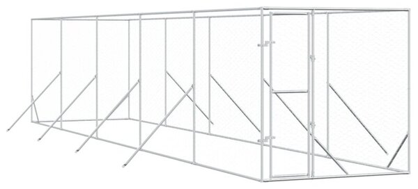 Kojec zewnętrzny dla psa, 2x10x2 m, stal galwanizowana