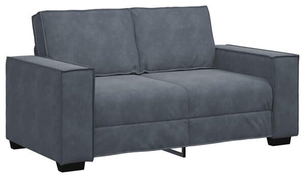 Sofa 2-osobowa, ciemnoszary, 160x78x84 cm, tapicerowana aksamitem