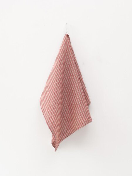 Ręcznik kuchenny z lnu Red Natural Stripes