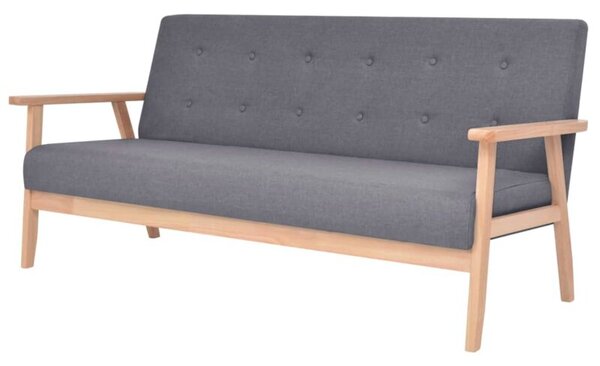 Osobowa 3 sofa tapicerowana, ciemnoszara