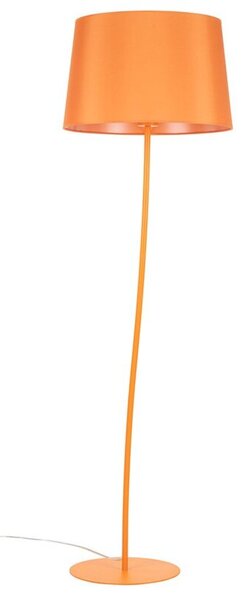 Lampa podłogowa TK Lighting NICOLA ORANGE 6644 – nowoczesna, pomarańczowy abażur 44 cm, E27, metal, do salonu i sypialni
