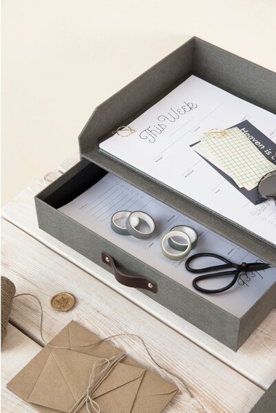 Kartonowy organizer na dokumenty z szufladką Walter – Bigso Box of Sweden
