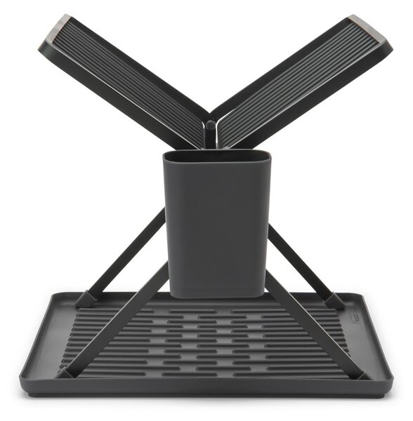Ciemnoszary metalowy dwupiętowy ociekacz 37x33 cm – Brabantia