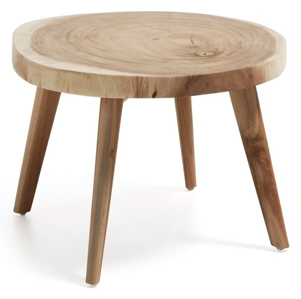Okrągły stolik z litego drewna munggur ø 65 cm Wellcres – Kave Home