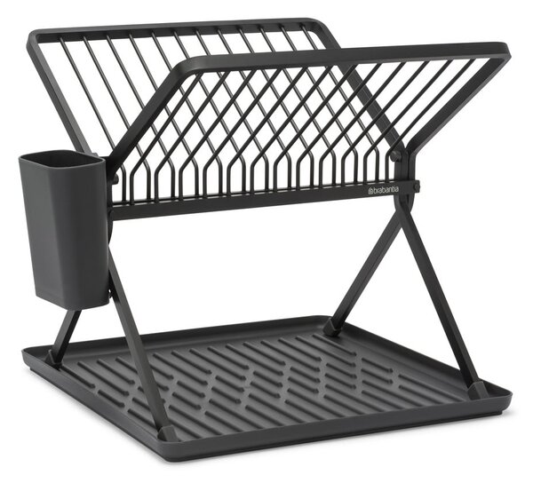 Ciemnoszary metalowy dwupiętowy ociekacz 37x33 cm – Brabantia
