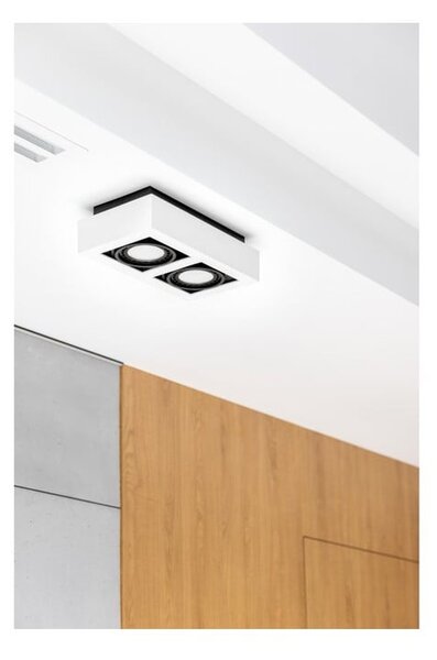 Biała lampa sufitowa z metalowym kloszem 34x18,5 cm Loid – GTV