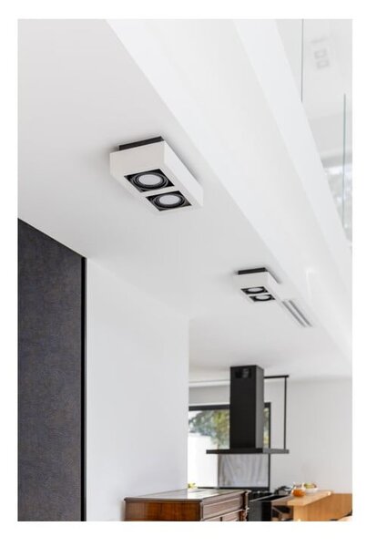 Biała lampa sufitowa z metalowym kloszem 34x18,5 cm Loid – GTV